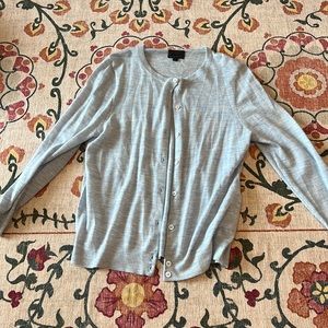 Jcrew 100% cashmere cardigan light blue